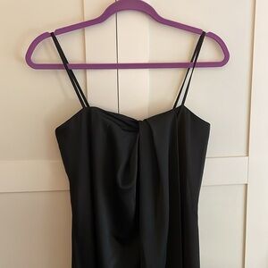 French Connection black column gown with high slit